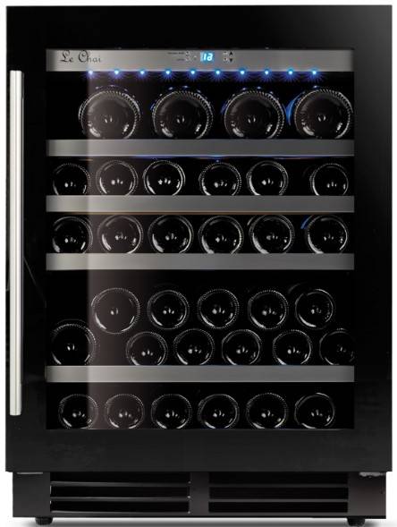 Cave à vins noire encastrable 1 porte vitrée 106l - Cool head italie - Caves  à Vins - référence CW 40 - CH - Stock-Direct CHR